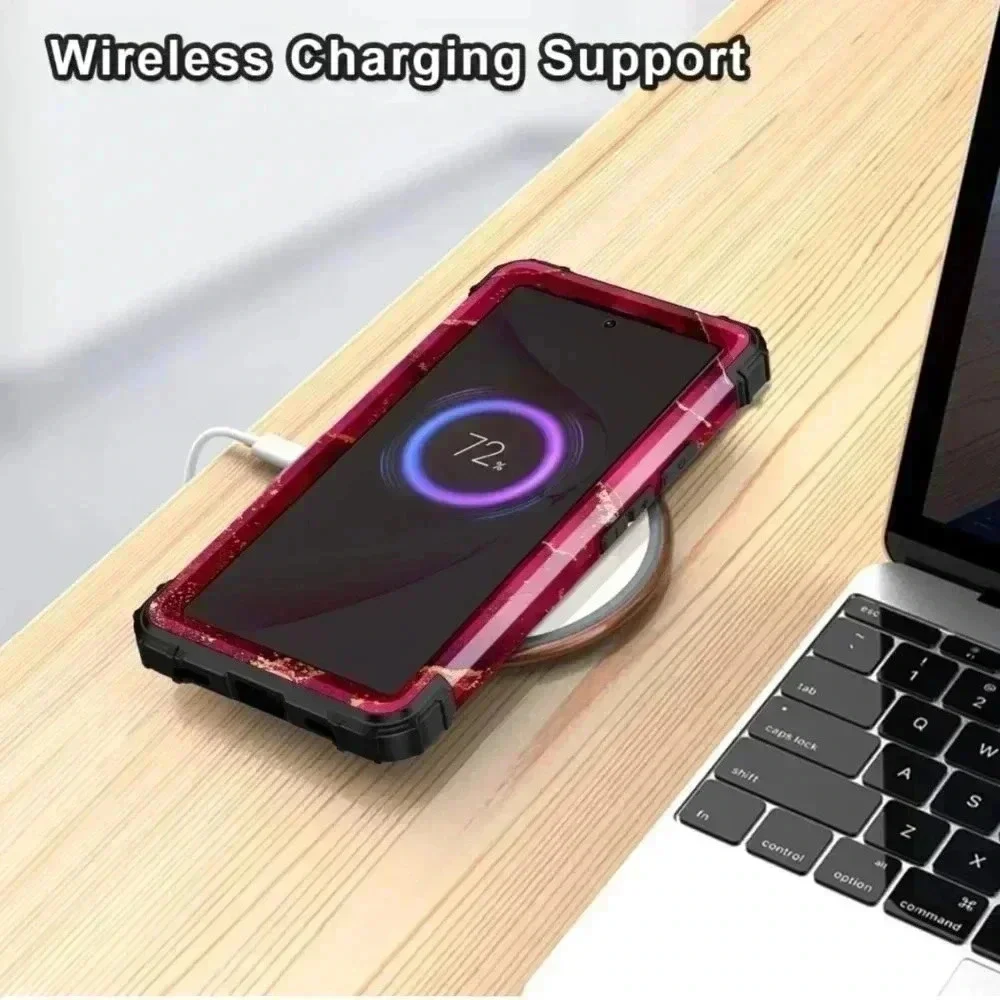 Google Pixel 6 Pro Case,Heavy Duty Shockproof Protection Wine Red (New)